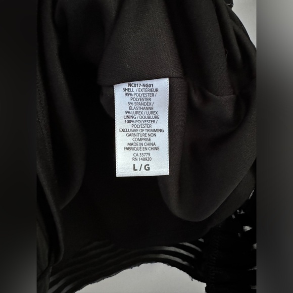 PETER NYGARD Swim coverup frilly sheath dress, beach dress sparkle ruffles L - Picture 9 of 9